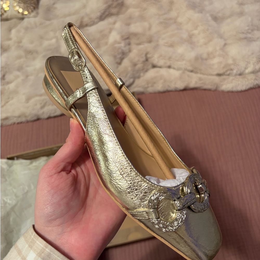 Dolce Vita Gold Slingback Flats